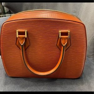 Vintage Louis Vuitton Sablon Brown Kenyan Fawn Epi Leather Hand Bag